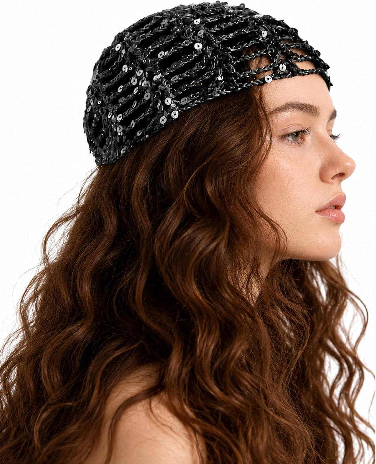 IcthyoStride Sombrero de fiesta para mujer, tocado de lentejuelas,...