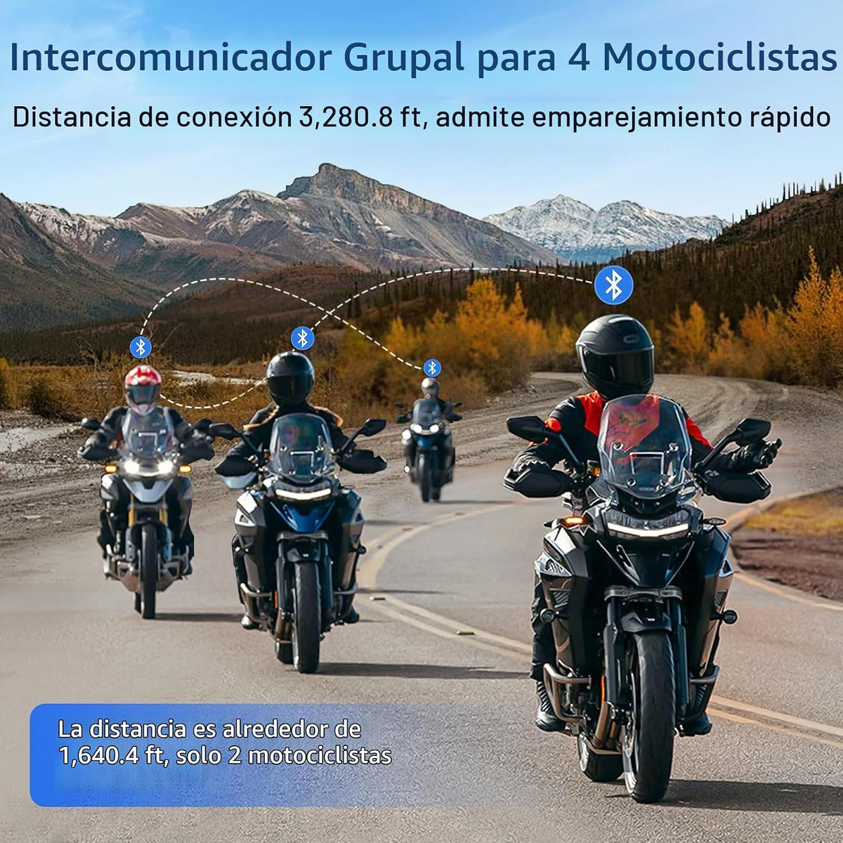 Fodsports M1-S Air - Auriculares Bluetooth para motocicleta con com...