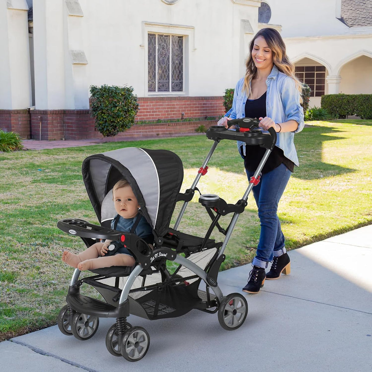 Baby Trend Sit N' Stand® Ultra Cochecito, Fantasma | Sistema de via...