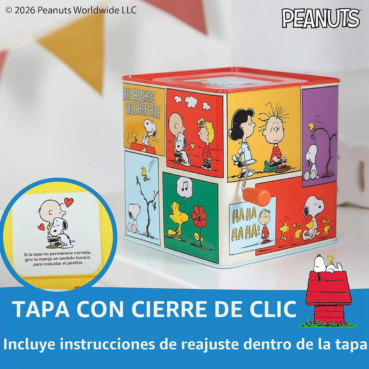 Kids Preferred Peanuts Jack in the Box with Snoopy - Juguete musica...