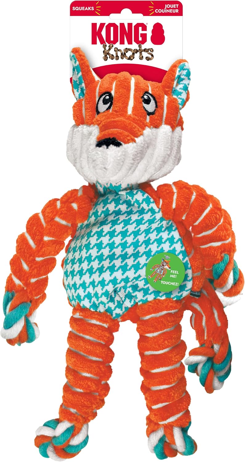 KONG Floppy Knots - Juguete de cuerda anudada para perros que atrae...