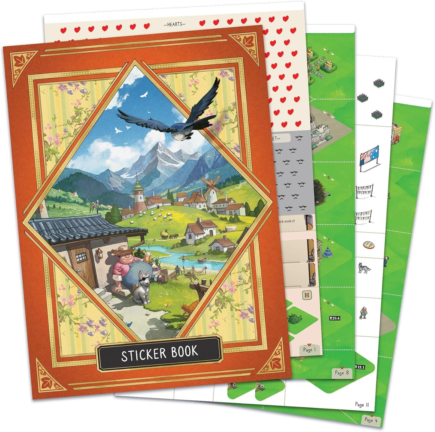 Asmodee Cosy Stickerville Juego de mesa | Juego de estrategia narra...