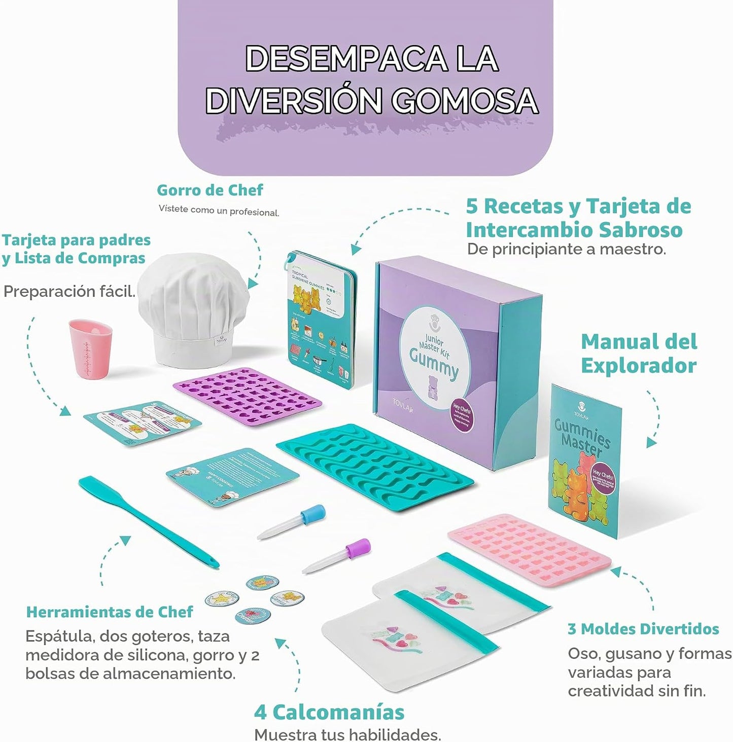 Kit de fabricación de gomitas Tovla Jr. Ultimate para niños \u2013...
