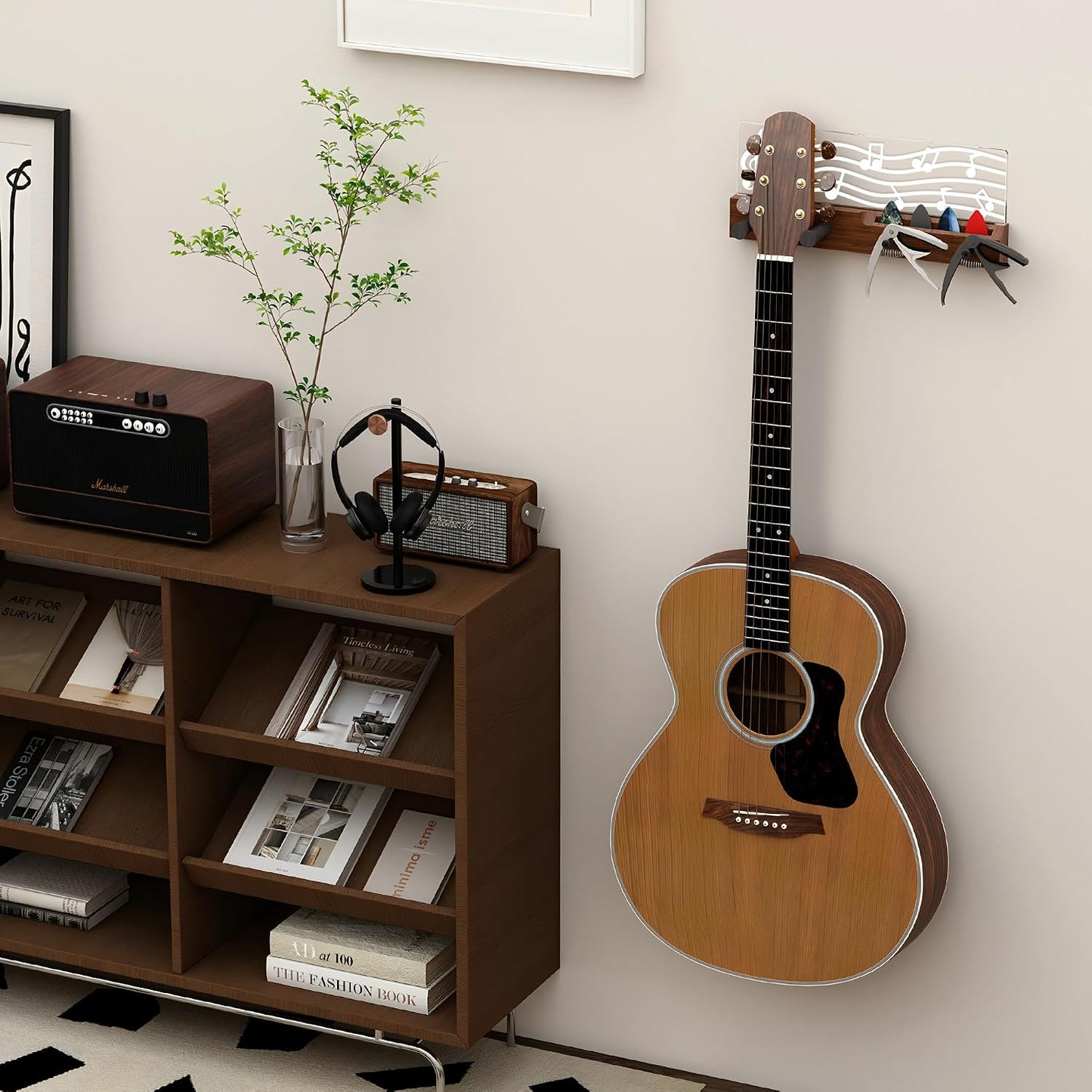 CoolGift Mart Accesorios de guitarra, soporte de pared para guitarr...
