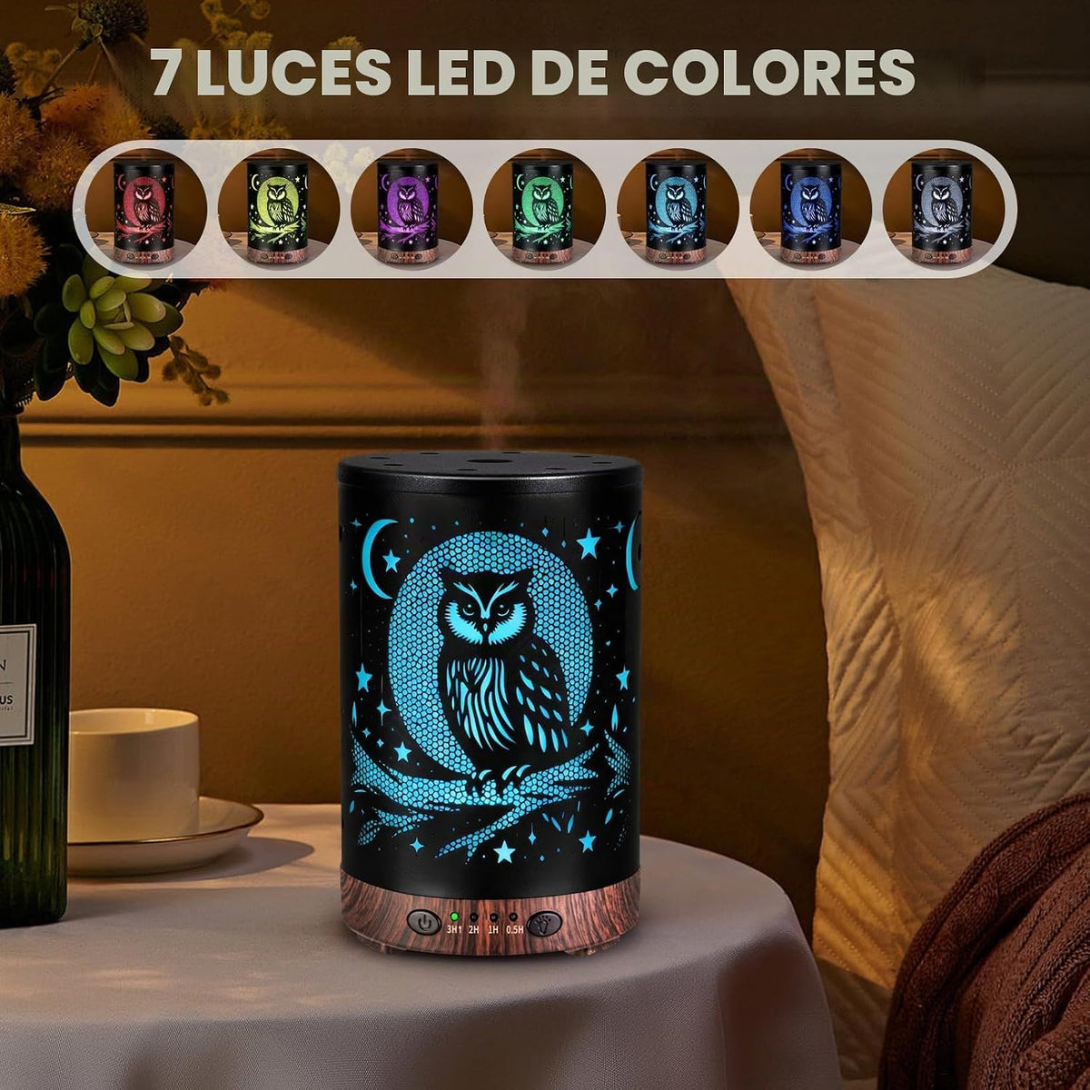 JOYOLO Difusor de aceite esencial de metal para aromaterapia, difus...