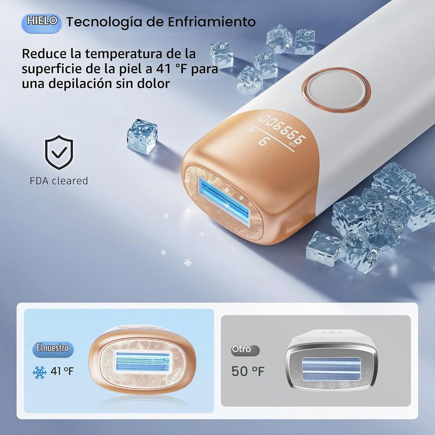 Ubroo Dispositivo de depilación láser con enfriamiento de hielo de...
