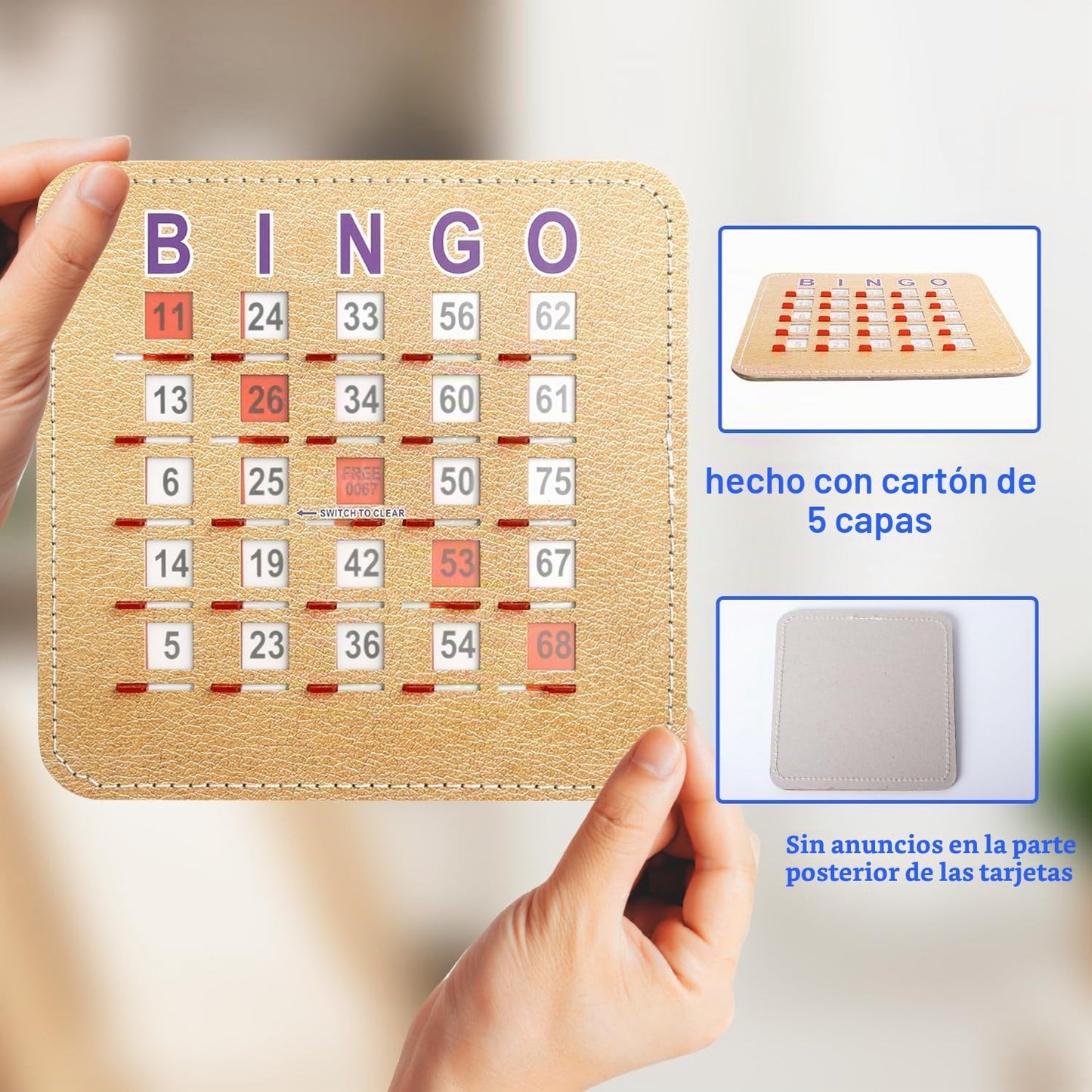 GSE Tarjetas de juego de bingo, paquete de 200 tarjetas de bingo re...