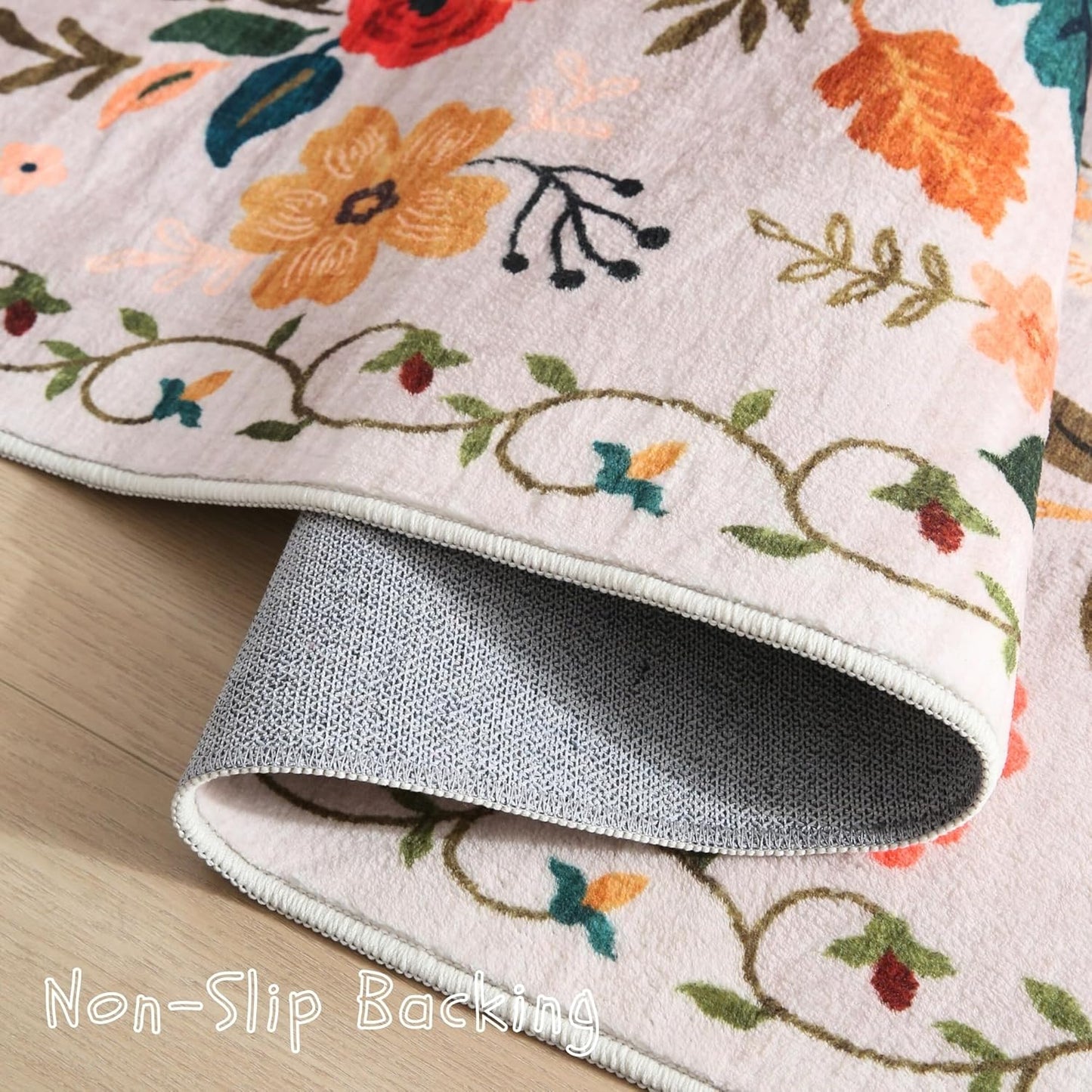 Rugcomf Alfombra de sala de estar, 5 x 7, lavable a máquina, bohemi...