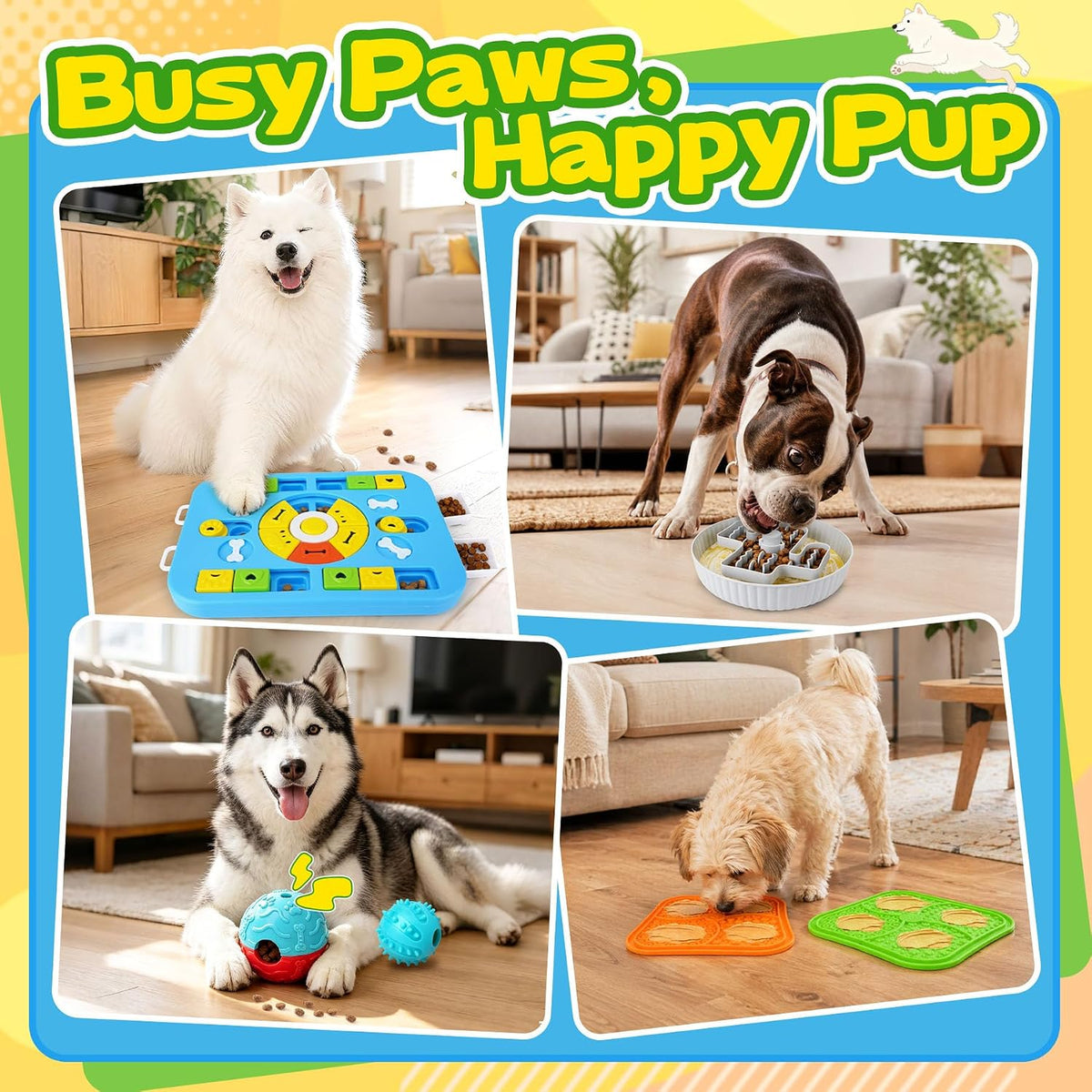 Forfon Juego de juguetes de enriquecimiento para perros mejorado co...