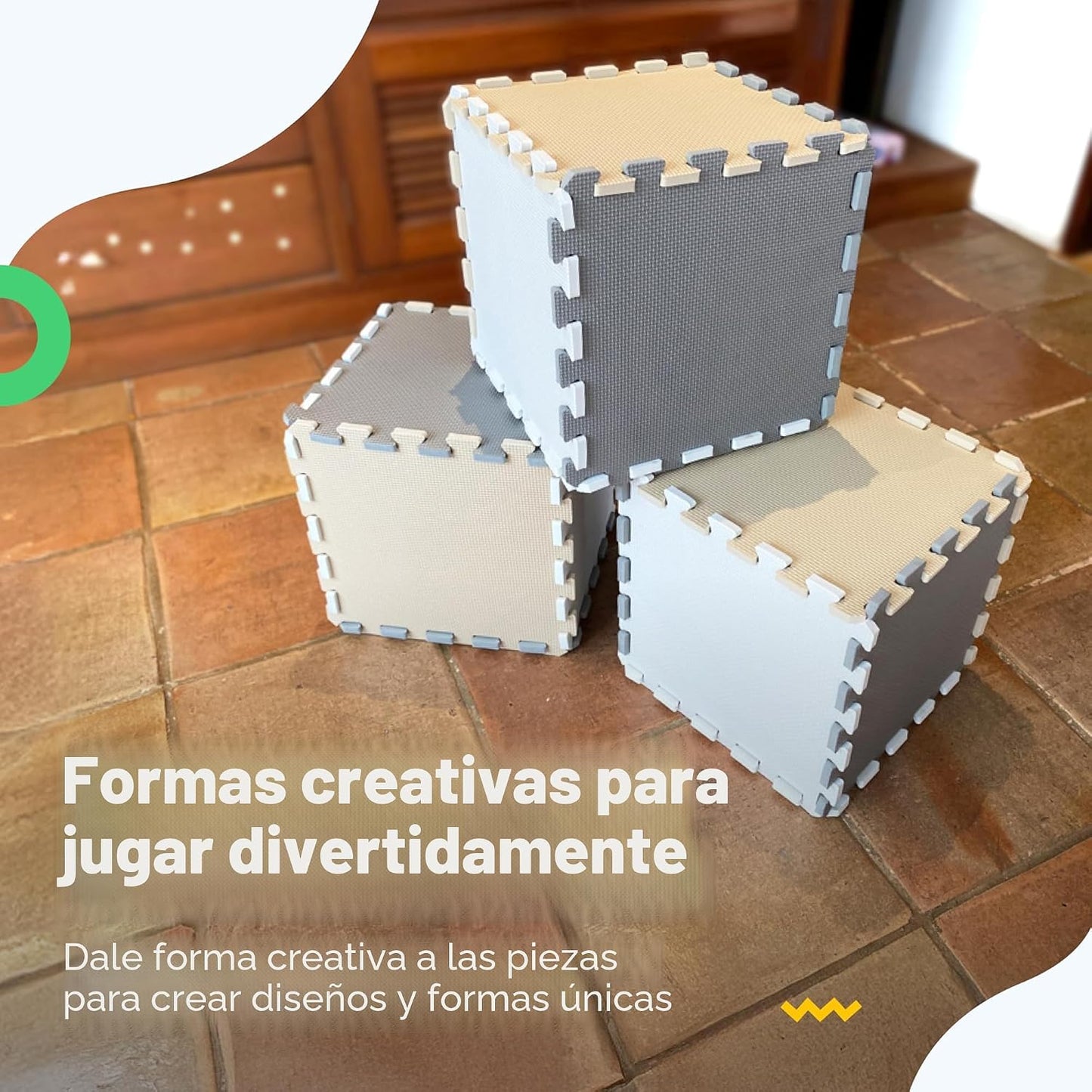 MioTetto Alfombra de juegos para bebés de espuma suave no tóxica, t...