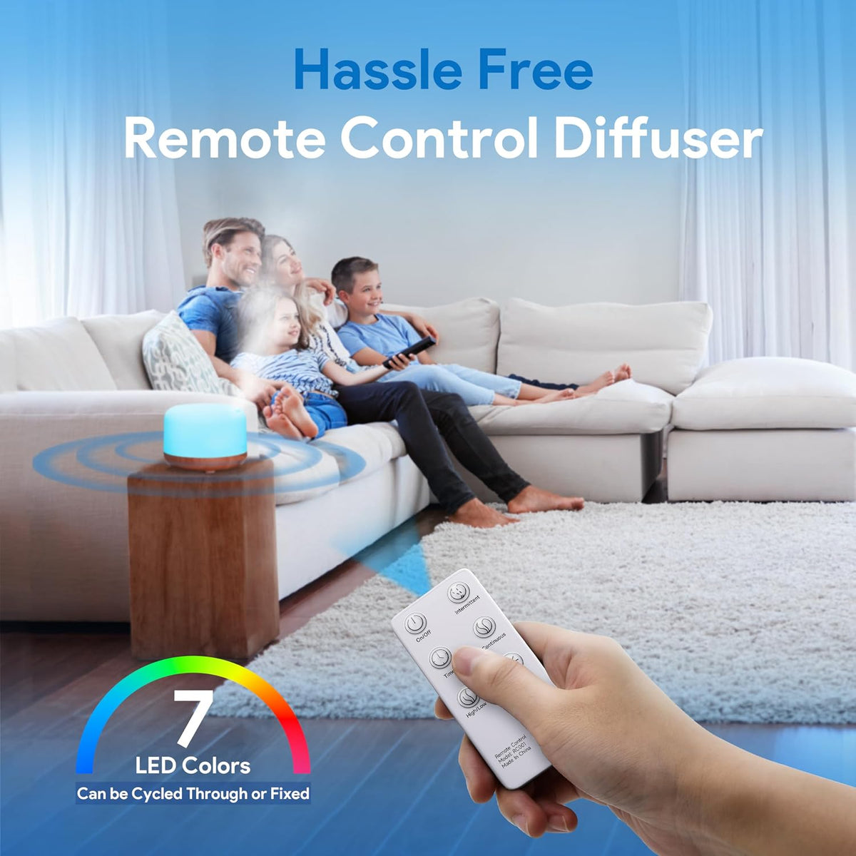 ASAKUKI Difusor de aceite esencial para el hogar, humidificador de...