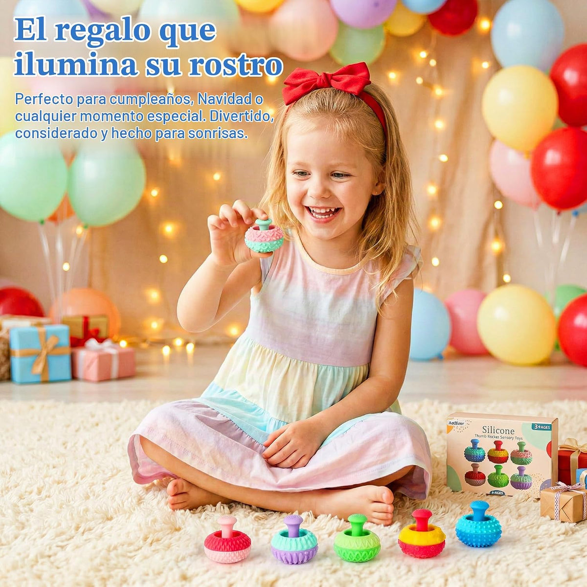 Juguetes antiestrés de silicona para niños y adultos, silenciosos p...