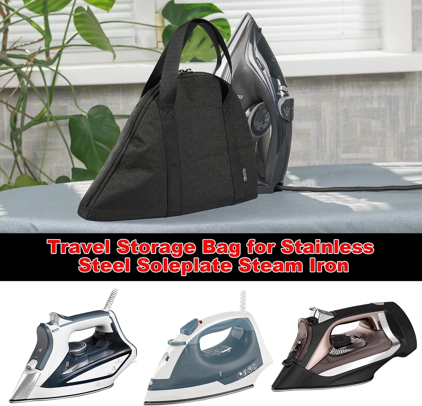 Beautyflier Bolsa para plancha de vapor para planchas compactas de...