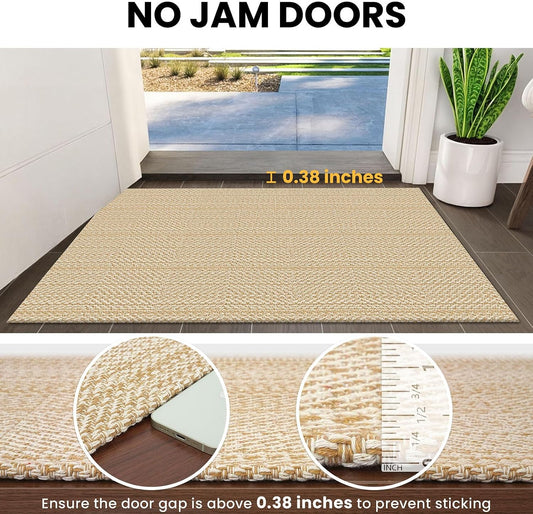 IOHOUZE Alfombra lavable de 5 x 7 pies, antideslizante, con respald...