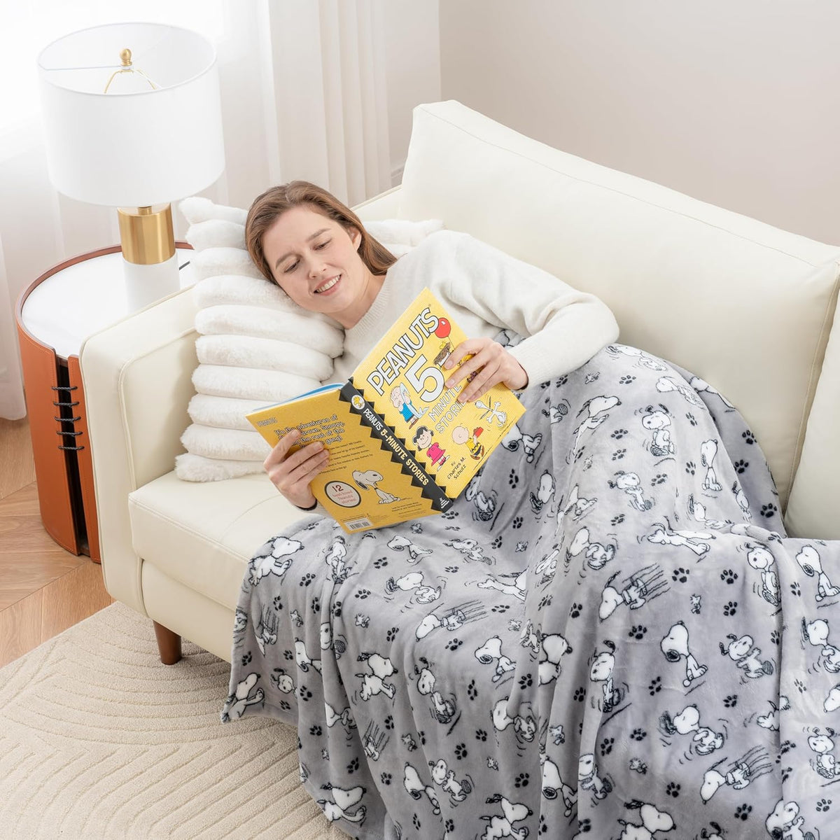 Berkshire Blanket Peanuts® VelvetLoft® - Manta de felpa de Snoopy c...
