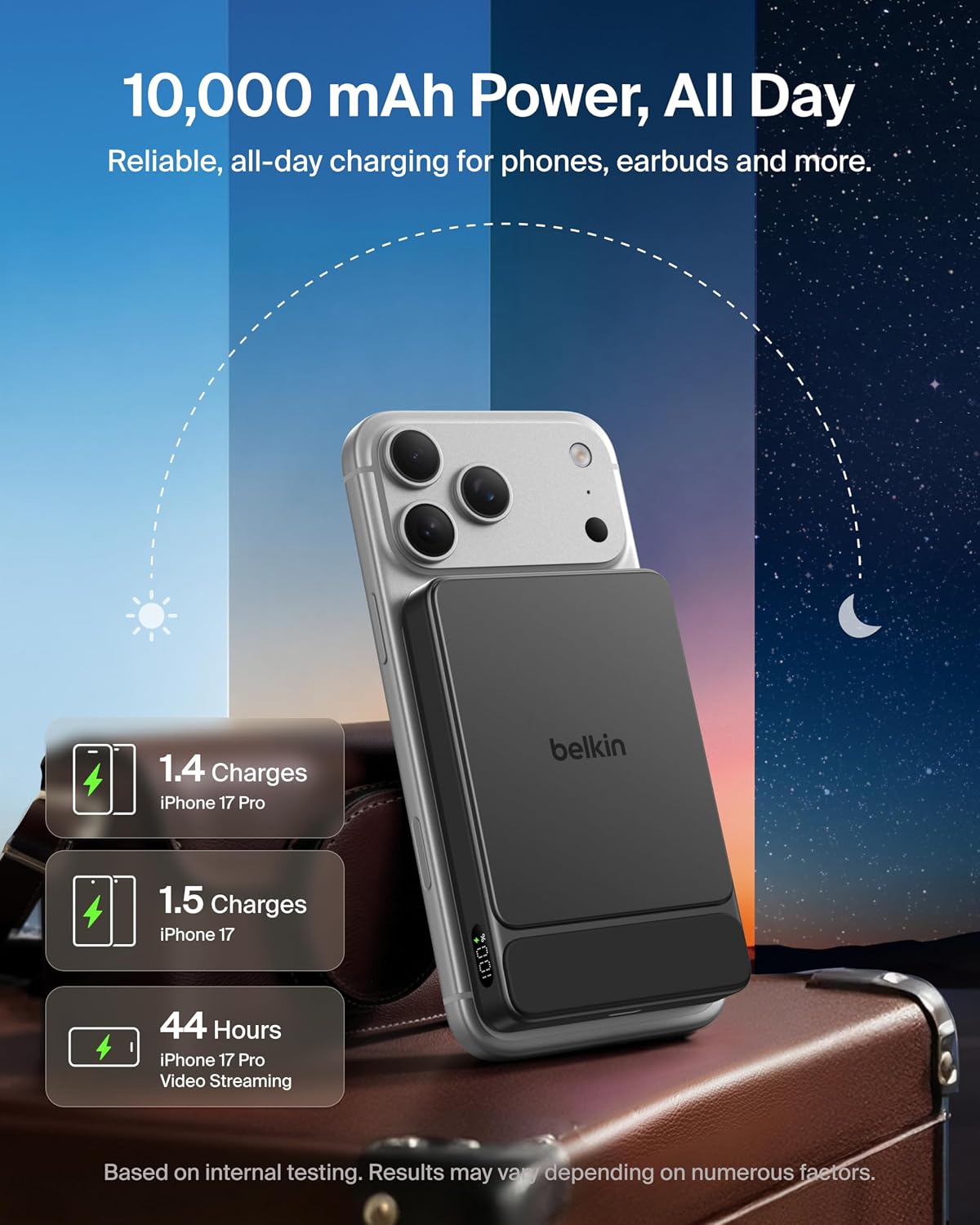 Belkin 10000mAh Qi2 25W Slim cargador portátil banco de energía con...