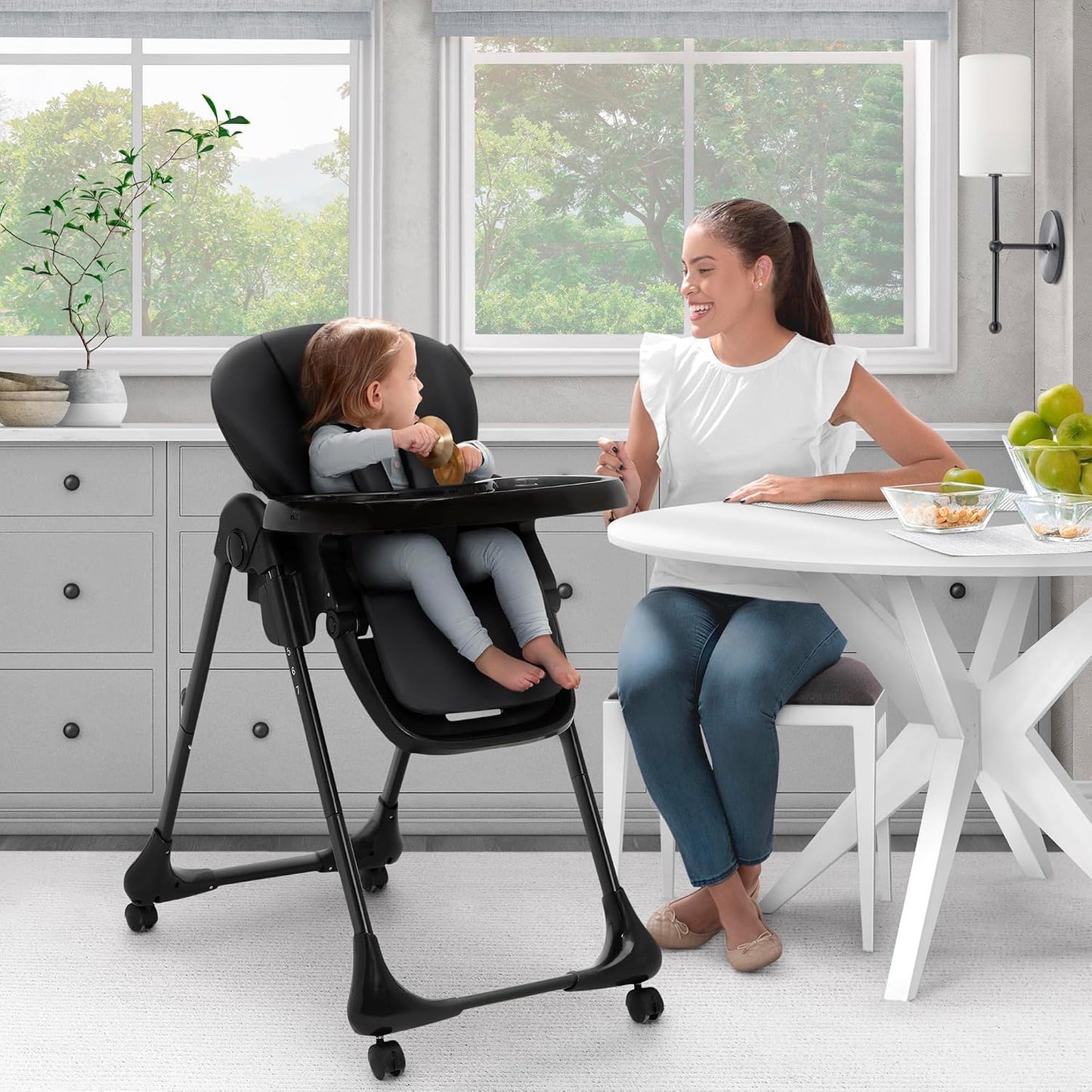 Little Folks by Delta Children - Silla alta SlimFold 2 en 1 para be...