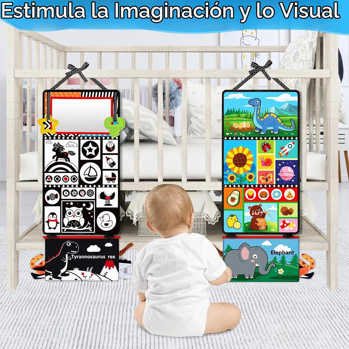 Tummy Time Baby Mirror Toys: Montessori - Juguete infantil recién n...