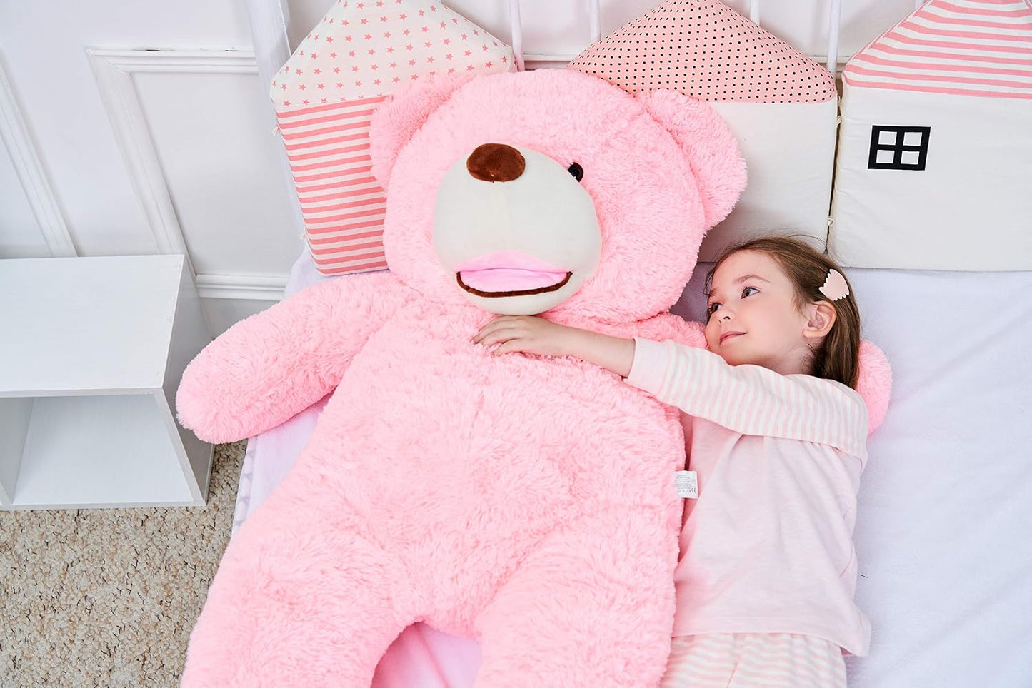 IKASA - Oso de peluche gigante, animales de juguete (Rosa, 39 pulga...