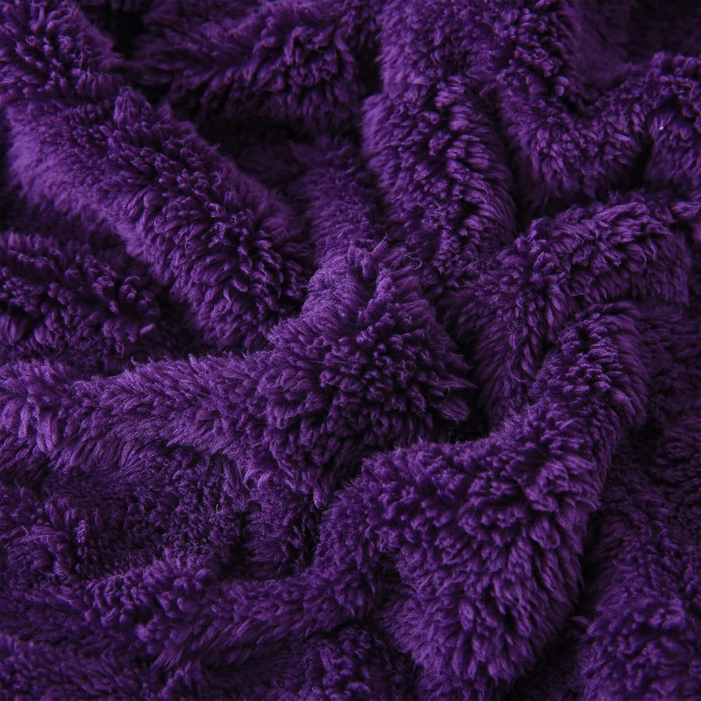Linecooo Manta de forro polar morado profundo de 50 x 60 pulgadas,...