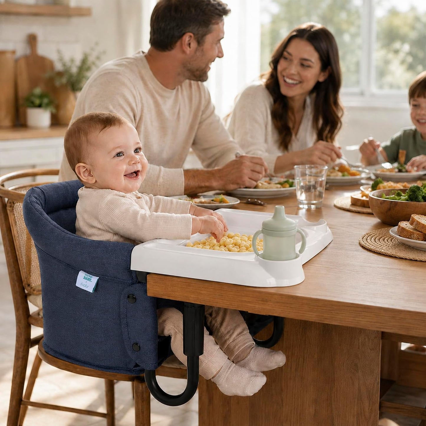 Evolur Silla alta para bebé de gancho, asiento de comedor portátil...