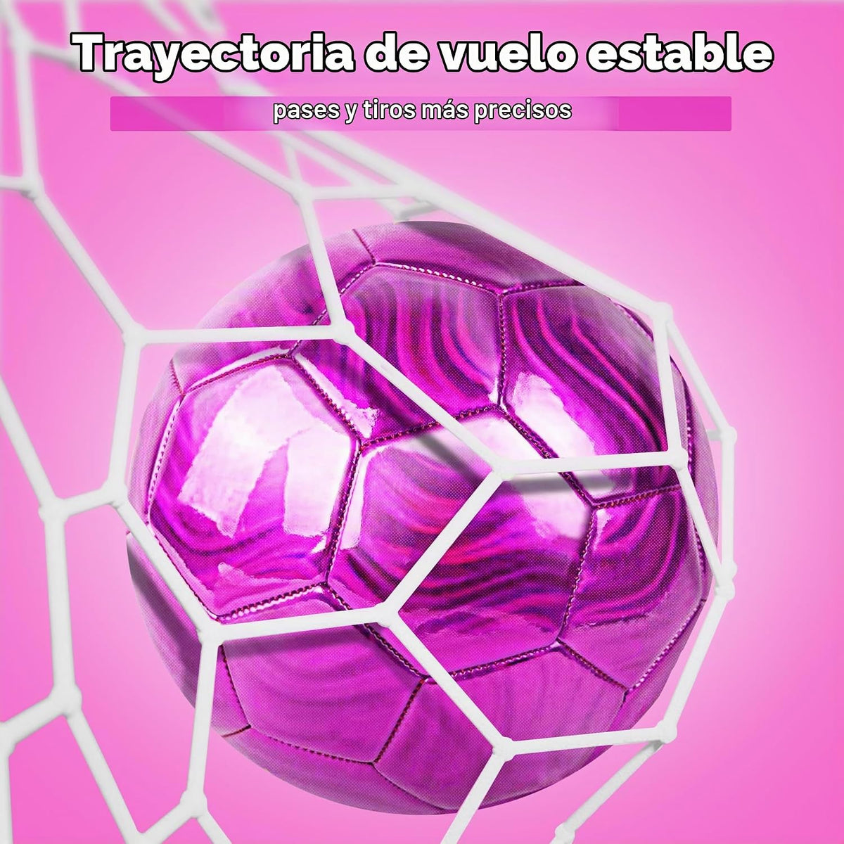 Champhox Pelota de fútbol tamaño 4 con purpurina rosa - Pelota de f...