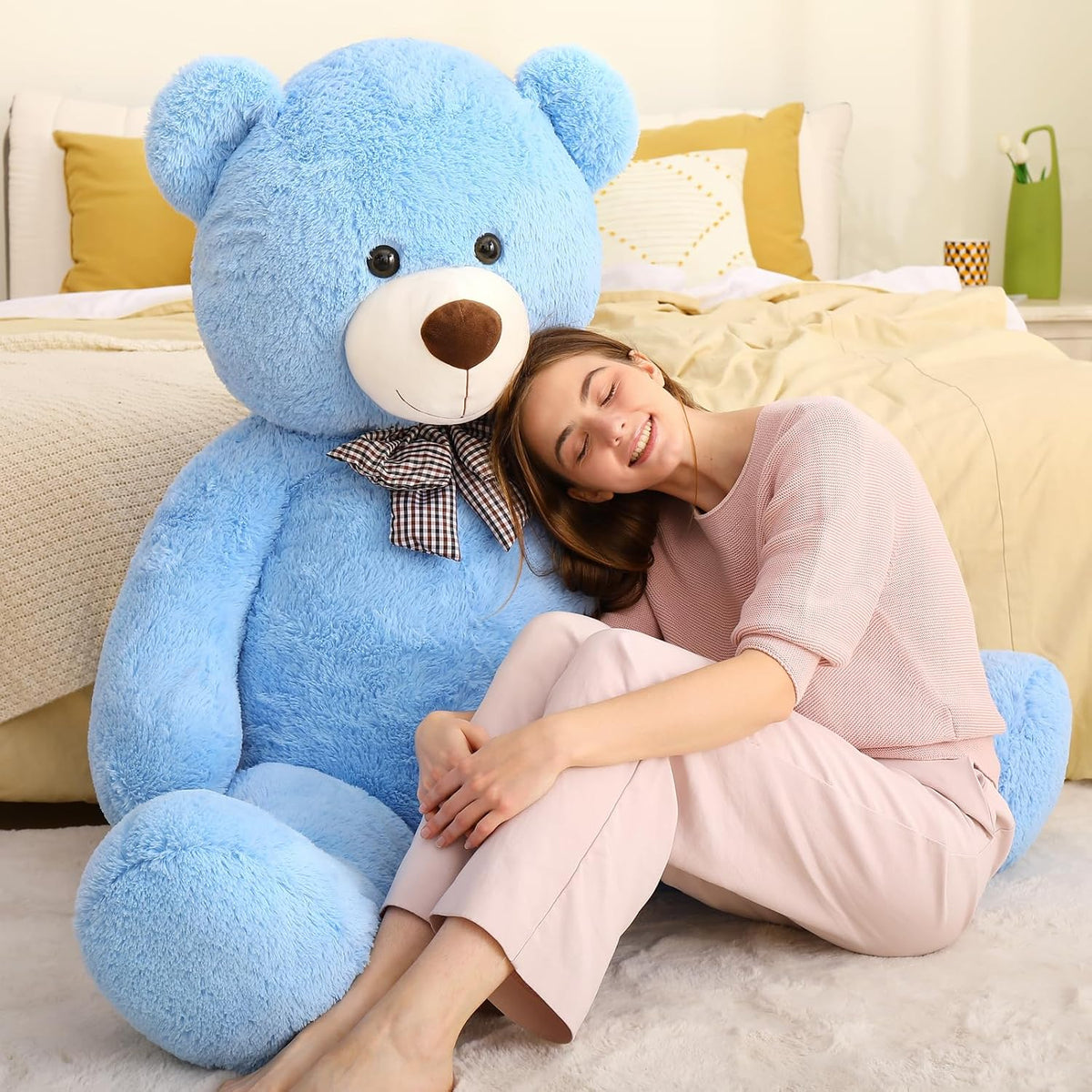 MaoGoLan - Oso de peluche azul y grande de 55 pulgadas, animal de p...