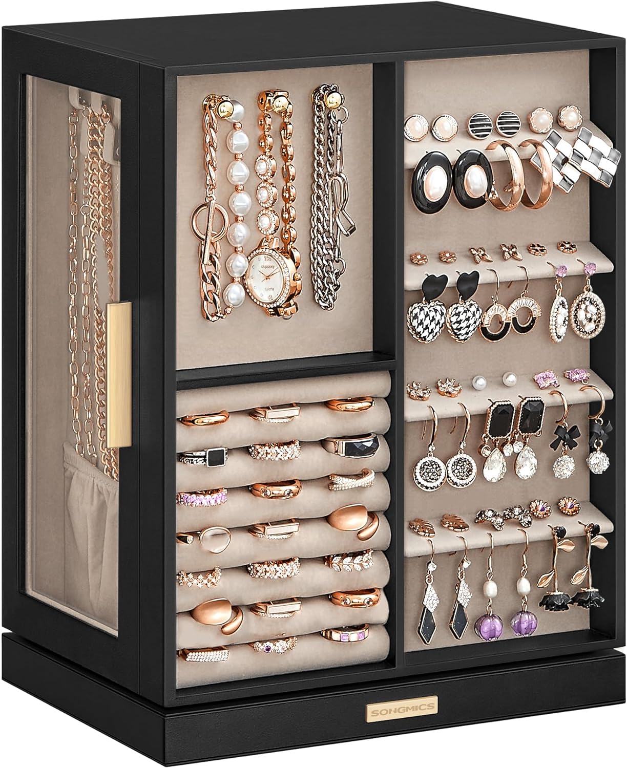 SONGMICS GISELLA Collection UJBC170B01 - Organizador de joyero gira...