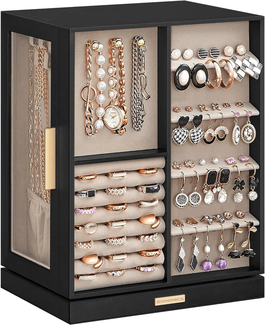 SONGMICS GISELLA Collection UJBC170B01 - Organizador de joyero gira...