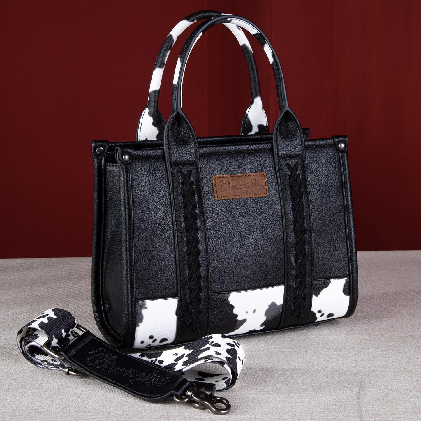 Montana West × Wrangler Bolso de mano para mujer con estampado de v...