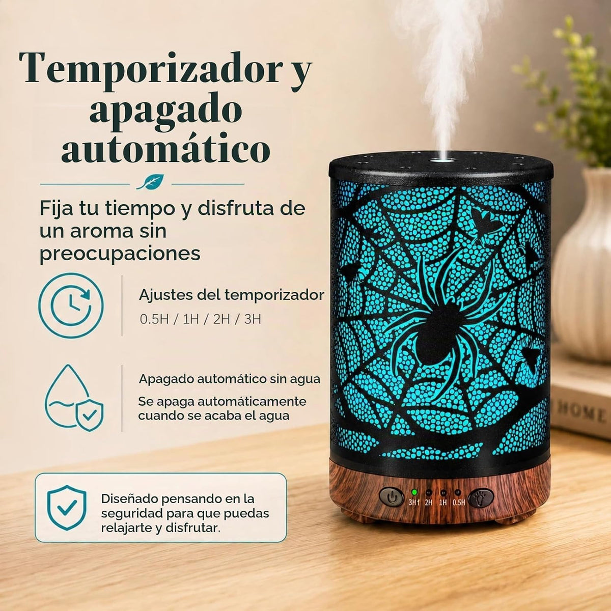 Difusor de aceite esencial, difusor de aromaterapia de 4.1 fl oz co...