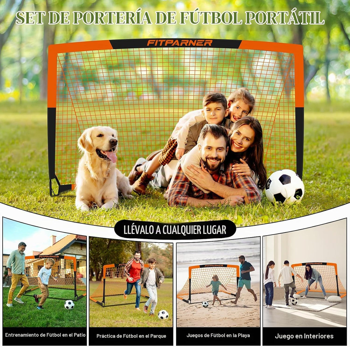 FITPARNER Arcos de Fútbol para Niños para Patio Trasero - Juego de...