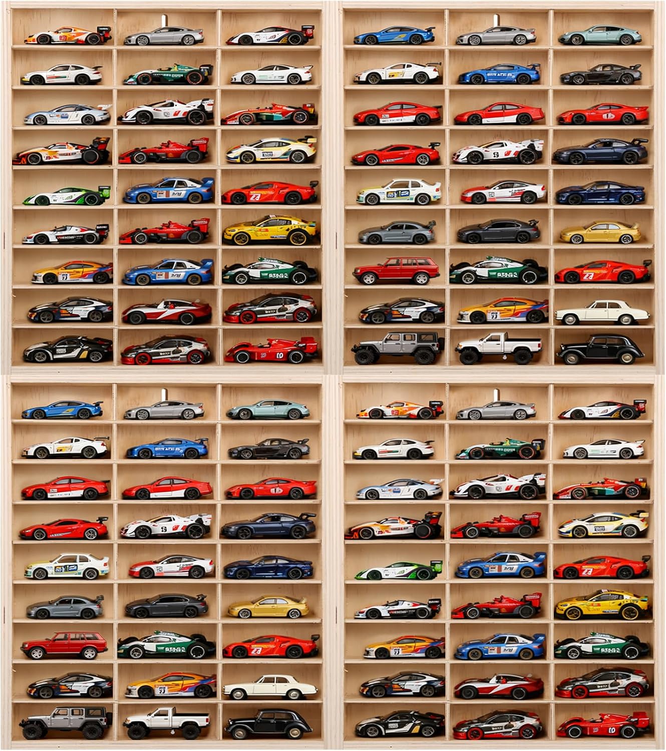 Vitrina de madera para Hotwheels 108 Espacio 1\/64 Escala 1\/64 de...