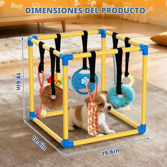 Lehorra - Gimnasio de juego para cachorros y 8 juguetes (amarillo,...
