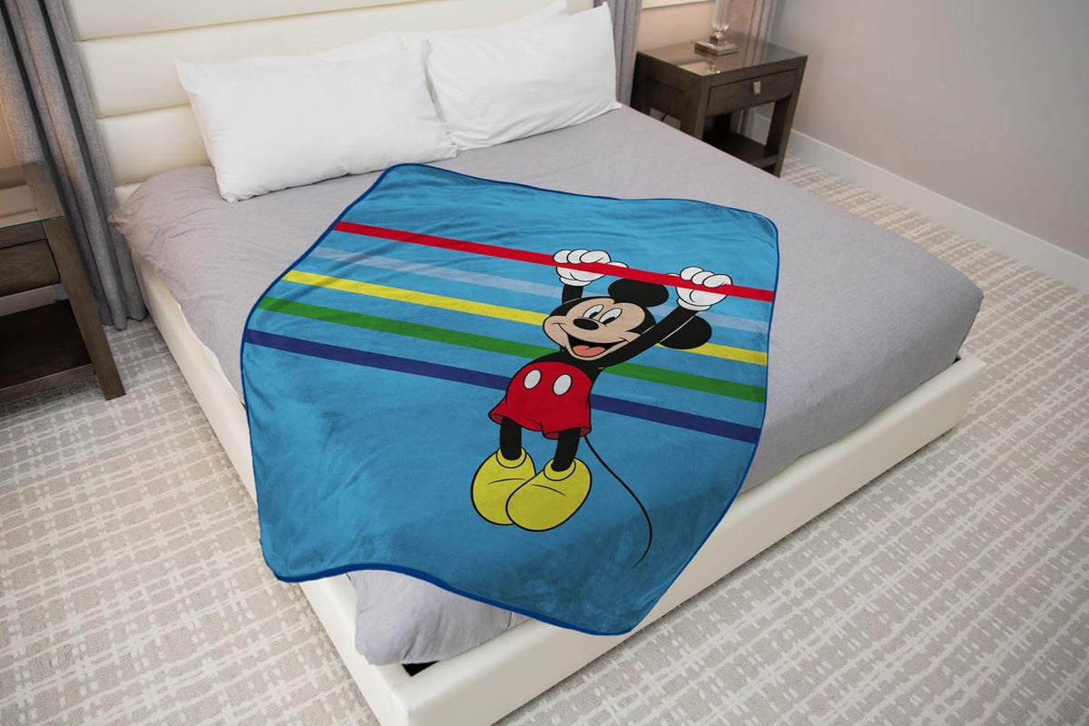 Sunny Side Up Manta de felpa de Mickey Mouse de Disney, mide 46 x 6...