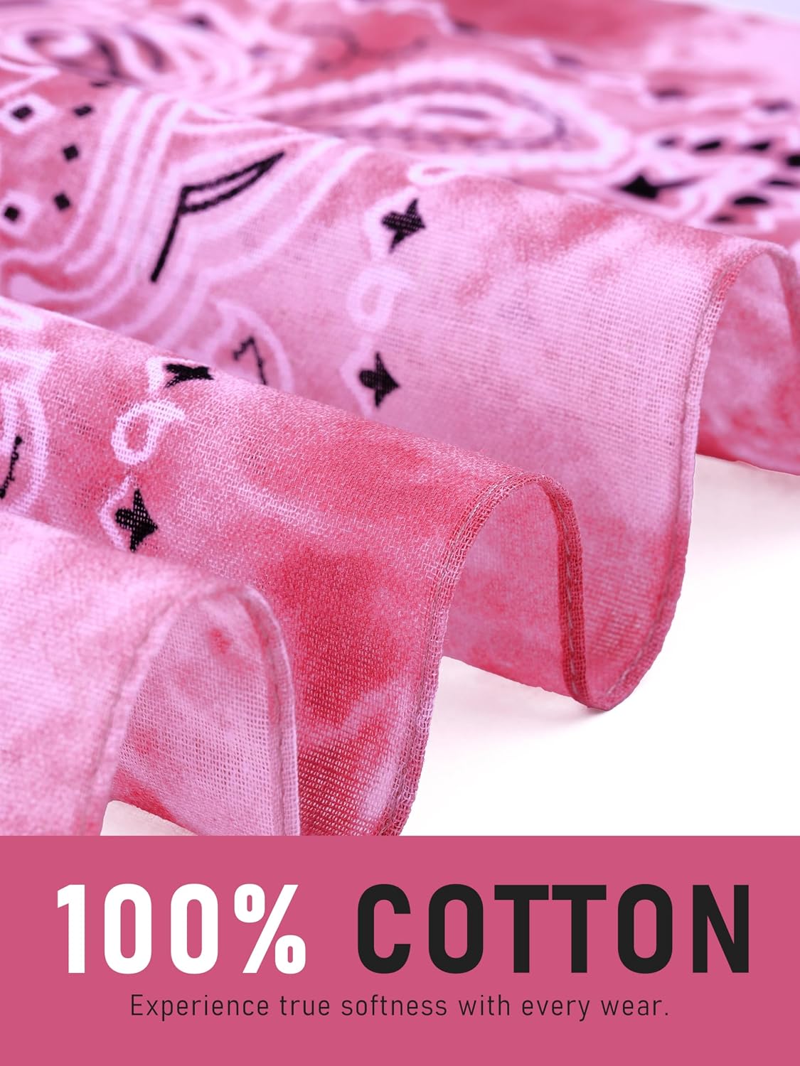 URATOT Paquete de 6 bandanas de algodón con estampado de cachemira...