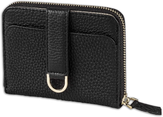 Vaultskin Cartera pequeña para mujer, tarjetero de cuero con bloque...