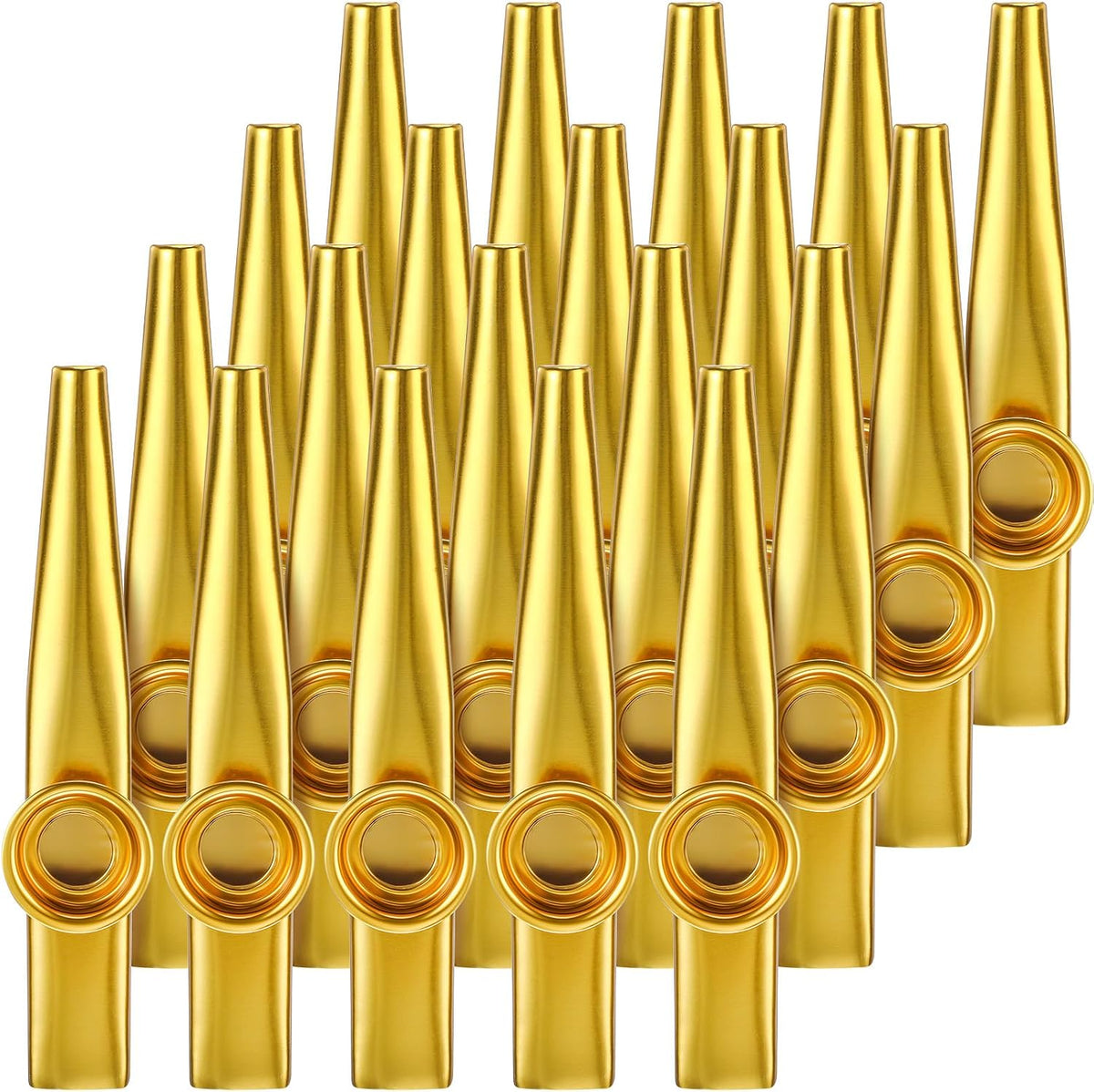 Lukmaa 50 piezas de metal Kazoos Instrumento musical a granel para...