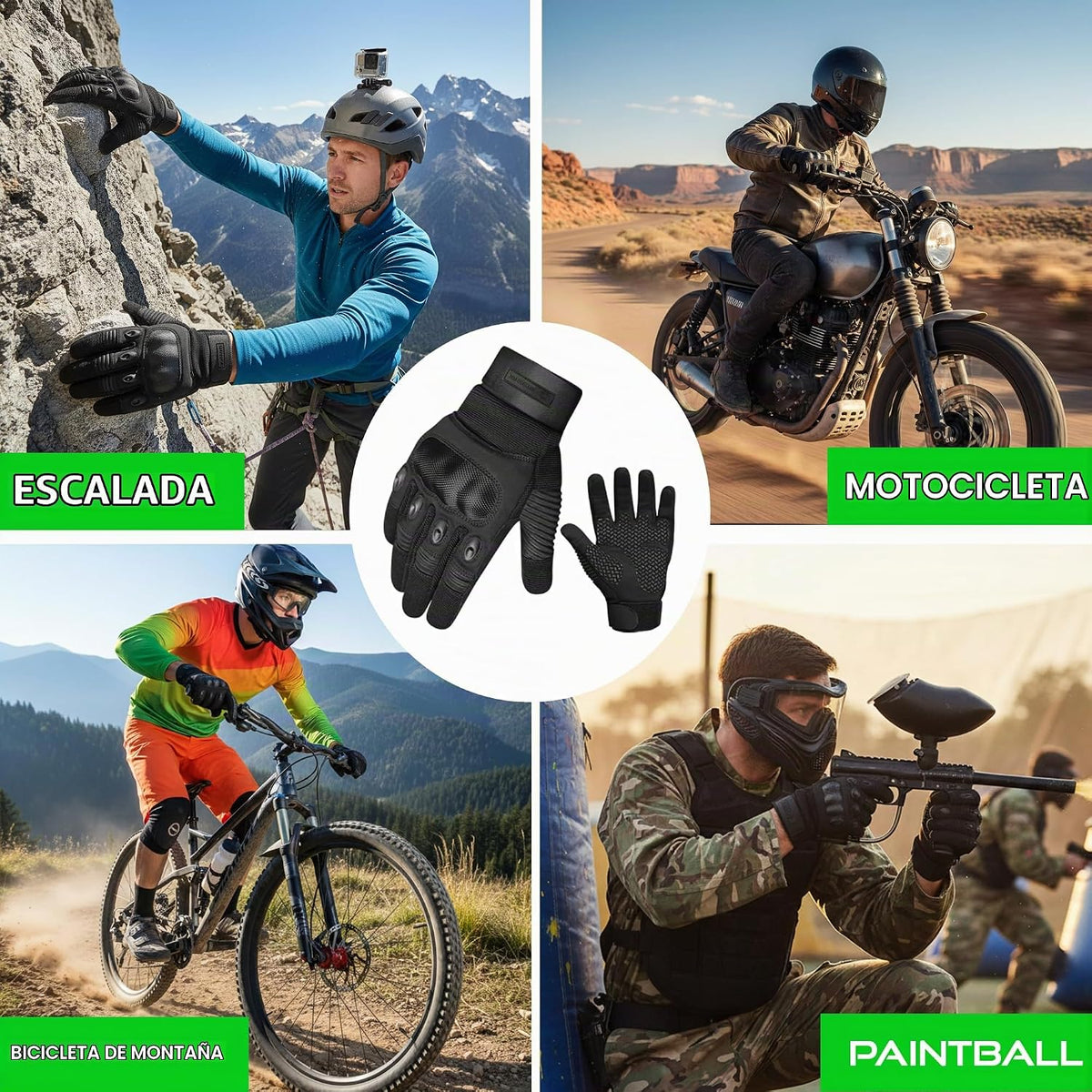 WESTWOOD FOX Guantes de motocicleta para hombres y mujeres, guantes...