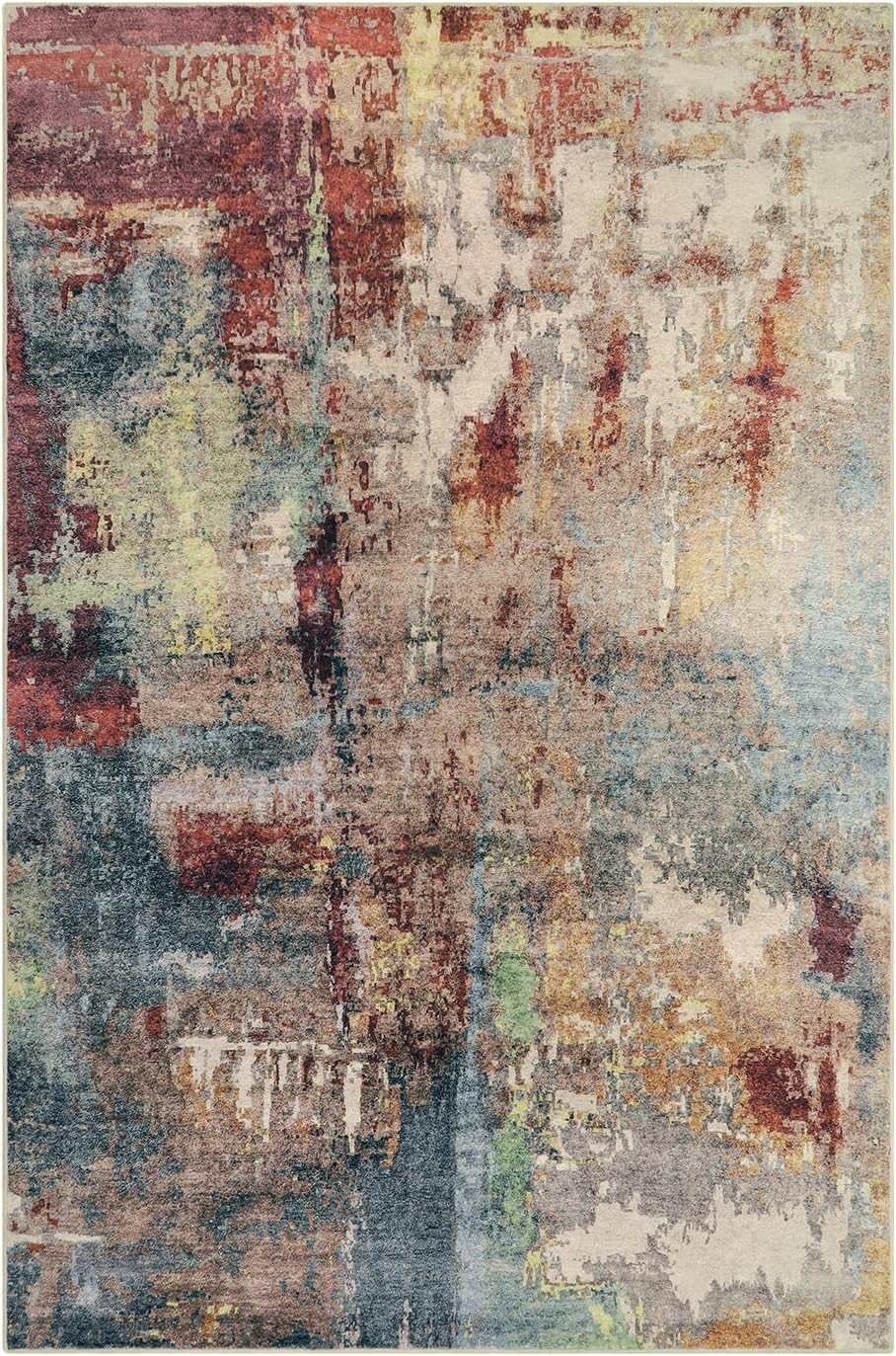 Lahome Alfombra de Área Abstracta Moderna - Alfombras Lavables de 4...