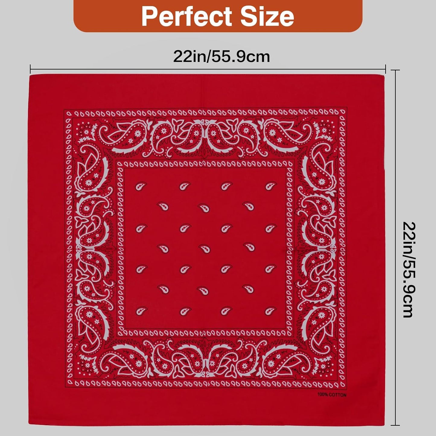 Raylarnia Bandanas grandes 100% algodón para hombres y mujeres, ban...