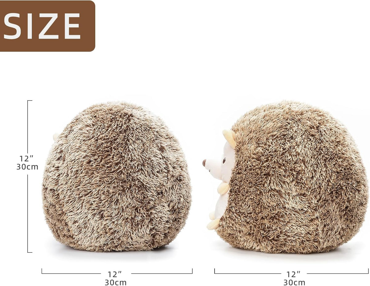 WEIGEDU Juguete de peluche de erizo, marrón, 12 pulgadas | Lindo ce...