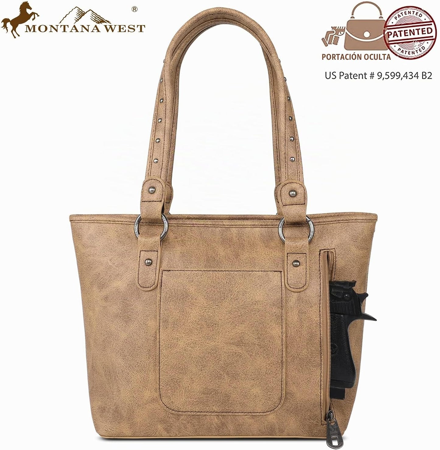 Montana West - Bolso tote de colección espiritual estilo western pa...