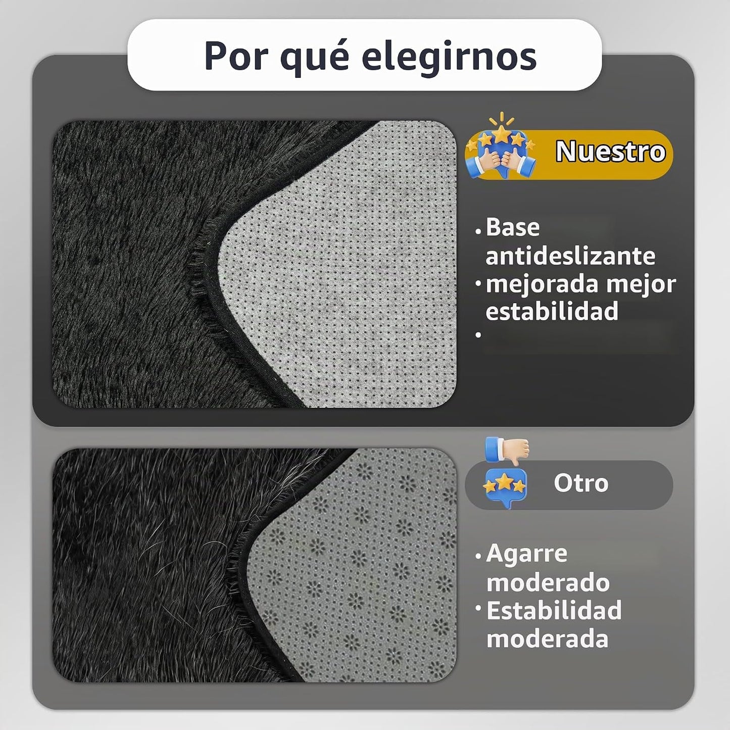 Alfombra de Área de 8 x 10 pies para Sala de Estar: Alfombras Negra...