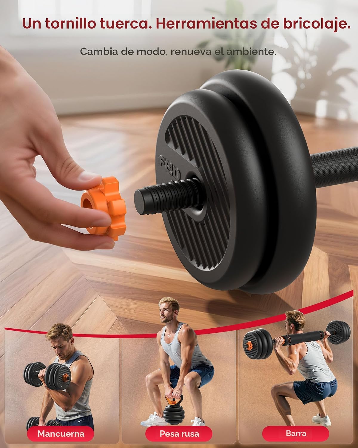 FEIERDUN Mancuernas ajustables, juego de pesas libres de 20\/30\/40...
