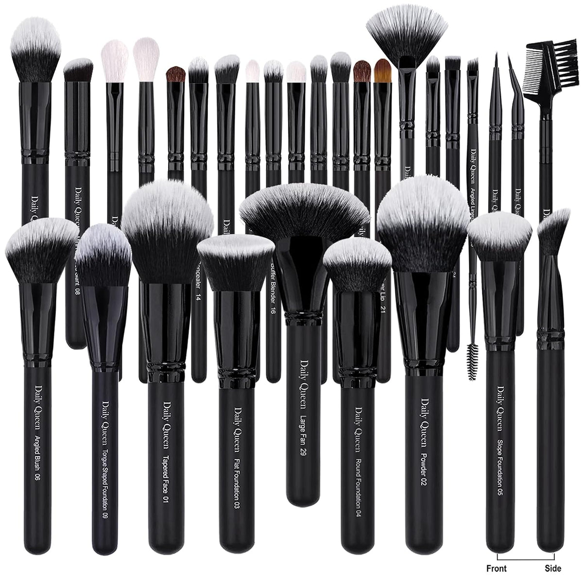 Daily Queen Juego de brochas de maquillaje profesional Kabuki, 29 u...