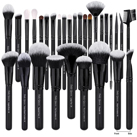 Daily Queen Juego de brochas de maquillaje profesional Kabuki, 29 u...