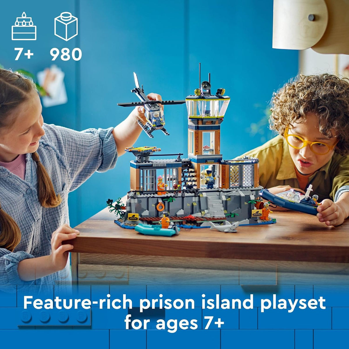 Set de Construcción Lego City Isla Prisión de la Policía, Regalo de...