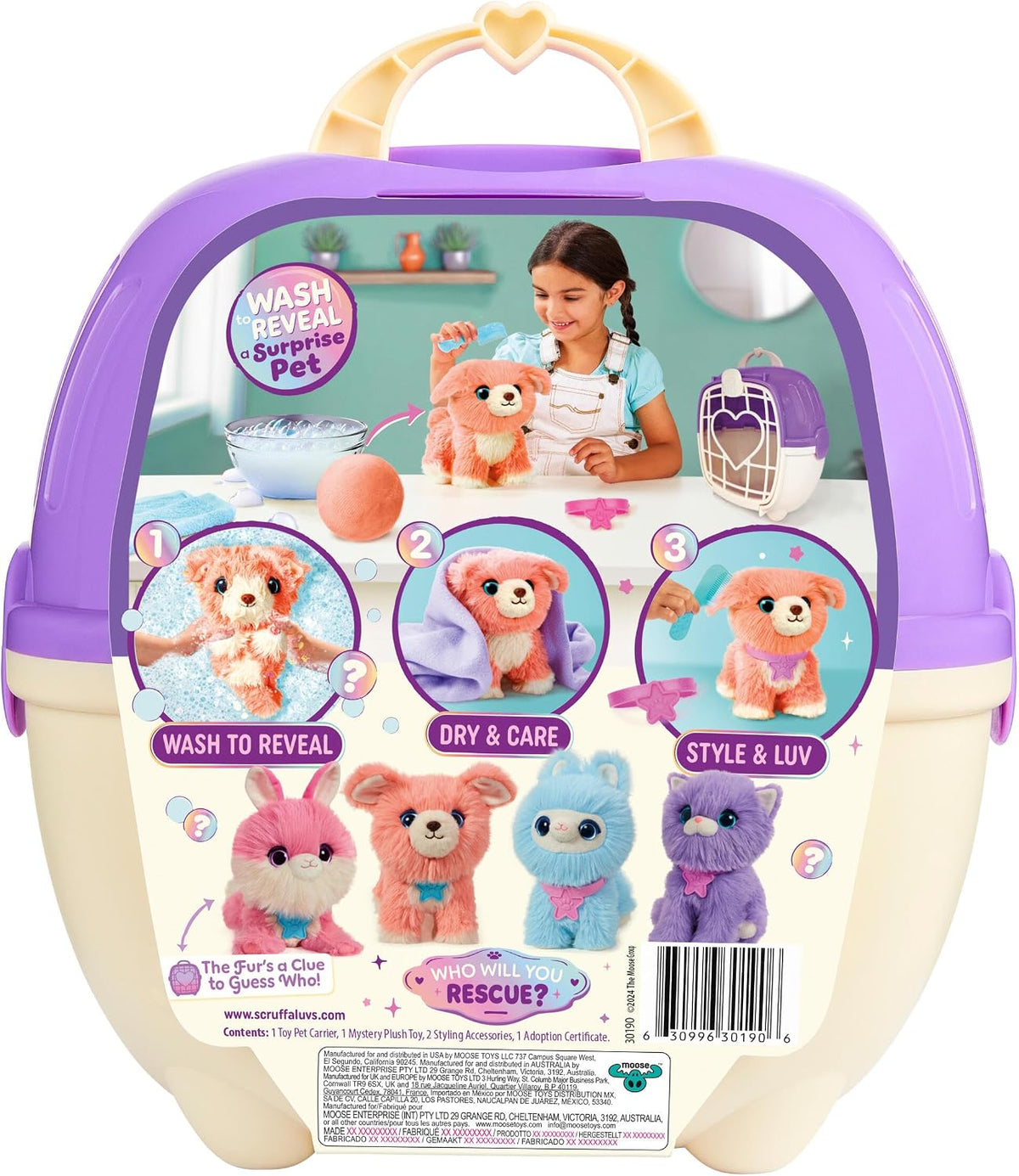 ScruffaLuvs Pet Scruffs - Gatito - Juguete de peluche misterioso, 7...