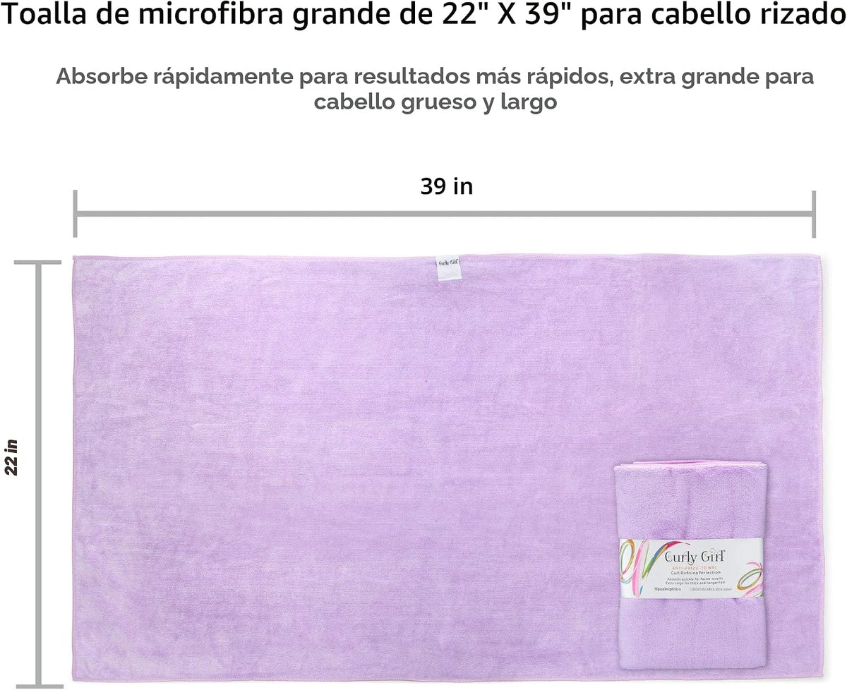 Toalla Curly Girl para mujeres con rizos, anti-encrespamiento, abso...